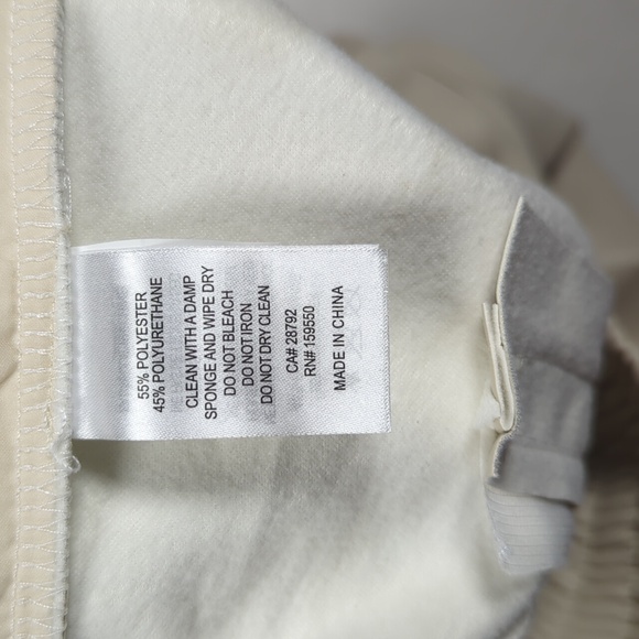 Maison D'Amelie Cream Faux Leather Pants Size 8 - Picture 9 of 11